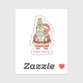 Kerststicker 'Vreugde delen' | Cute Santa-cadeau Sticker (Vel)