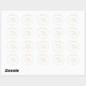 Kerststicker 'Vrolijk & Licht' Ronde Sticker (Vel)