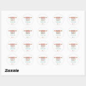 Kerststickers 'Baking Spirits Bright' Ronde Sticker (Vel)