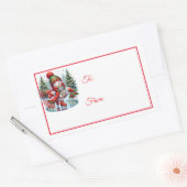 Kerststickers Cadeautags Rechthoekige Sticker (Envelop)