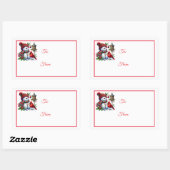 Kerststickers Cadeautags Rechthoekige Sticker (Vel)