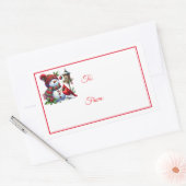 Kerststickers Cadeautags Rechthoekige Sticker (Envelop)