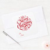 Kerststickers Cadeautags Vierkante Sticker (Envelop)