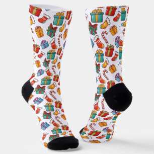 Kerststickers Collectie Patroon Crew Soks Sokken