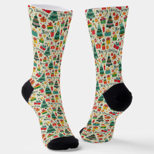 Kerststickers Collectie Patroon Crew Soks Sokken