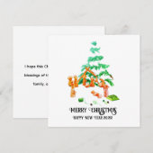 Kerststickers Feestdagenkaart (Voorkant / Achterkant)