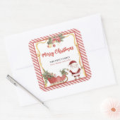 Kerststickers Kerstman slee Custom Label (Envelop)