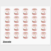 Kerststickers Kerstman slee rond labels (Vel)