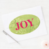 Kerststickers Kerstvreugde Groot en Mooi Ovaal Ovale Sticker (Envelop)