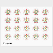 Kerststickers Merry & Bright Ronde Sticker (Vel)