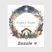 Kerststickers met Bijbelvers | Heilige Geboorte Sticker (Vel)