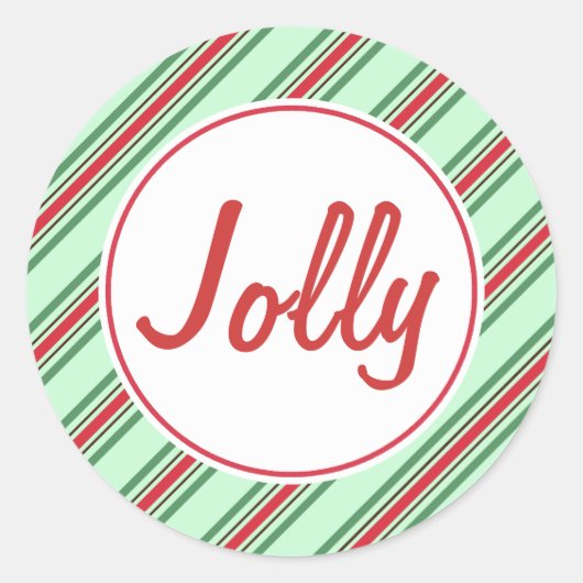 Kerststickers met Jolly Mint Ronde Sticker (Voorkant)