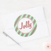 Kerststickers met Jolly Mint Ronde Sticker (Envelop)