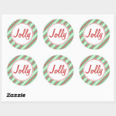 Kerststickers met Jolly Mint Ronde Sticker (Vel)