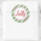 Kerststickers met Jolly Mint Ronde Sticker (Tas)
