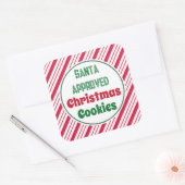 Kerststickers met Kerstman-goedkeuring Vierkante Sticker (Envelop)