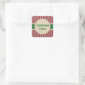 Kerststickers met Kerstsfeer Vierkante Sticker (Tas)
