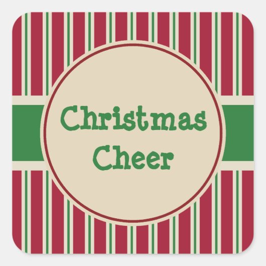 Kerststickers met Kerstsfeer Vierkante Sticker (Voorkant)