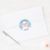 Kerststickers met Sneeuwvrouw Ronde Sticker (Envelop)