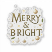 Kerststickers – Minimalistisch Kerstontwerp Sticker (Voorkant)