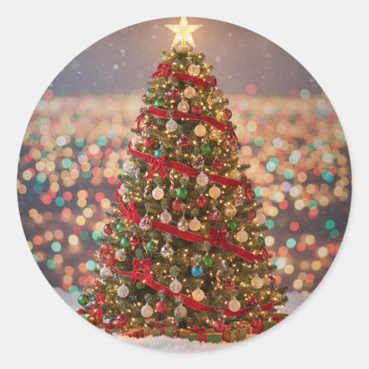 Kerststickers Ronde Sticker (Voorkant)