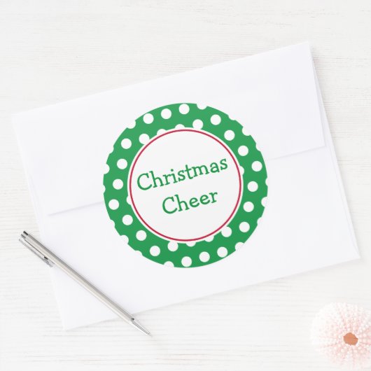 Kerststickers Ronde Sticker (Envelop)