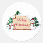 Kerststickers Ronde Sticker (Voorkant)