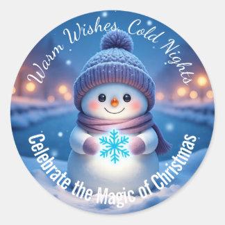 Kerststickers Ronde Sticker