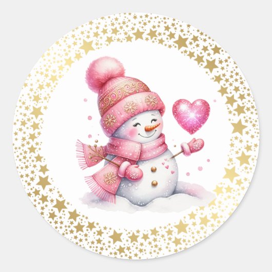 Kerststickers Ronde Sticker (Voorkant)