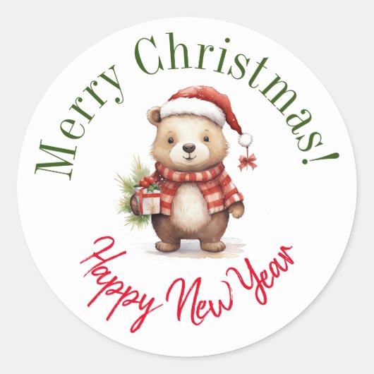 kerststickers ronde sticker (Voorkant)