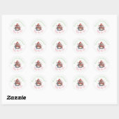 kerststickers ronde sticker (Vel)