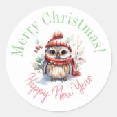 kerststickers ronde sticker (Voorkant)