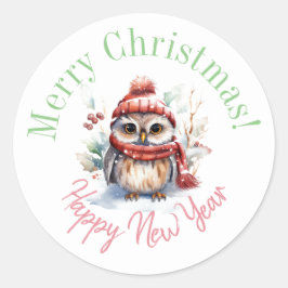 Kerststickers Ronde Sticker