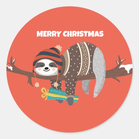kerststickers ronde sticker (Voorkant)