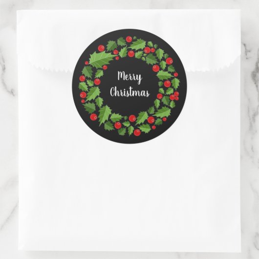 Kerststickers Ronde Sticker (Tas)