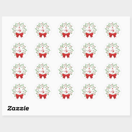 Kerststickers Ronde Sticker (Vel)