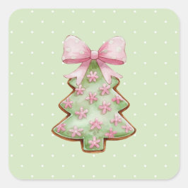 Kerststickers Vierkante Sticker