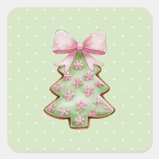 Kerststickers Vierkante Sticker (Voorkant)