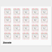 Kerststickers Vierkante Sticker (Vel)