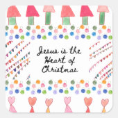 Kerststickers Vierkante Sticker (Voorkant)
