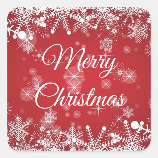 Kerststickers Vierkante Sticker (Voorkant)