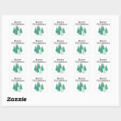 Kerststickers Vierkante Sticker (Vel)