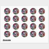 Kerststickers voor katten ronde sticker (Vel)