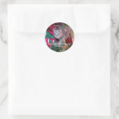 Kerststickers voor katten ronde sticker (Tas)