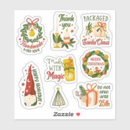 Kerststickers voor kleine bedrijven sticker