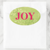 Kerststickers Vrolijkheid Mooi en Dapper Ovaal Ovale Sticker (Tas)