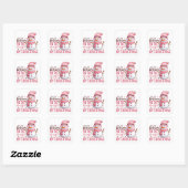“Kerststickerset – Kerstman, Sneeuwman & Winter Vierkante Sticker (Vel)
