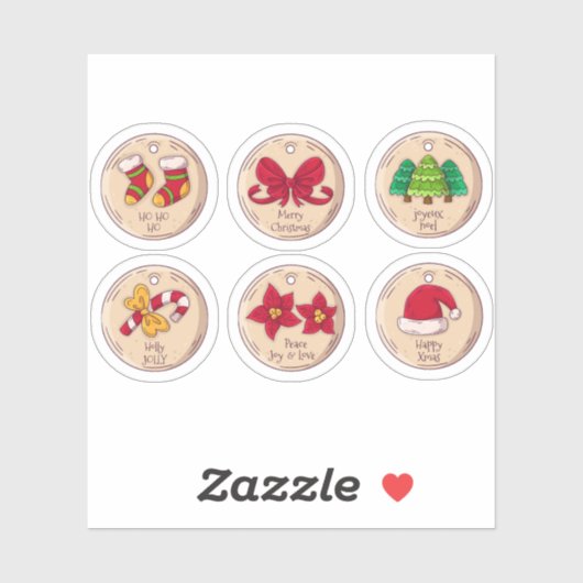 Kerststickerset Sticker (Vel)