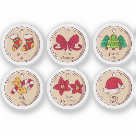 Kerststickerset Sticker (Voorkant)