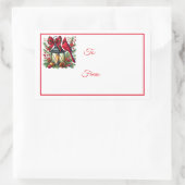 Kerststickersetiketlabels Rechthoekige Sticker (Tas)